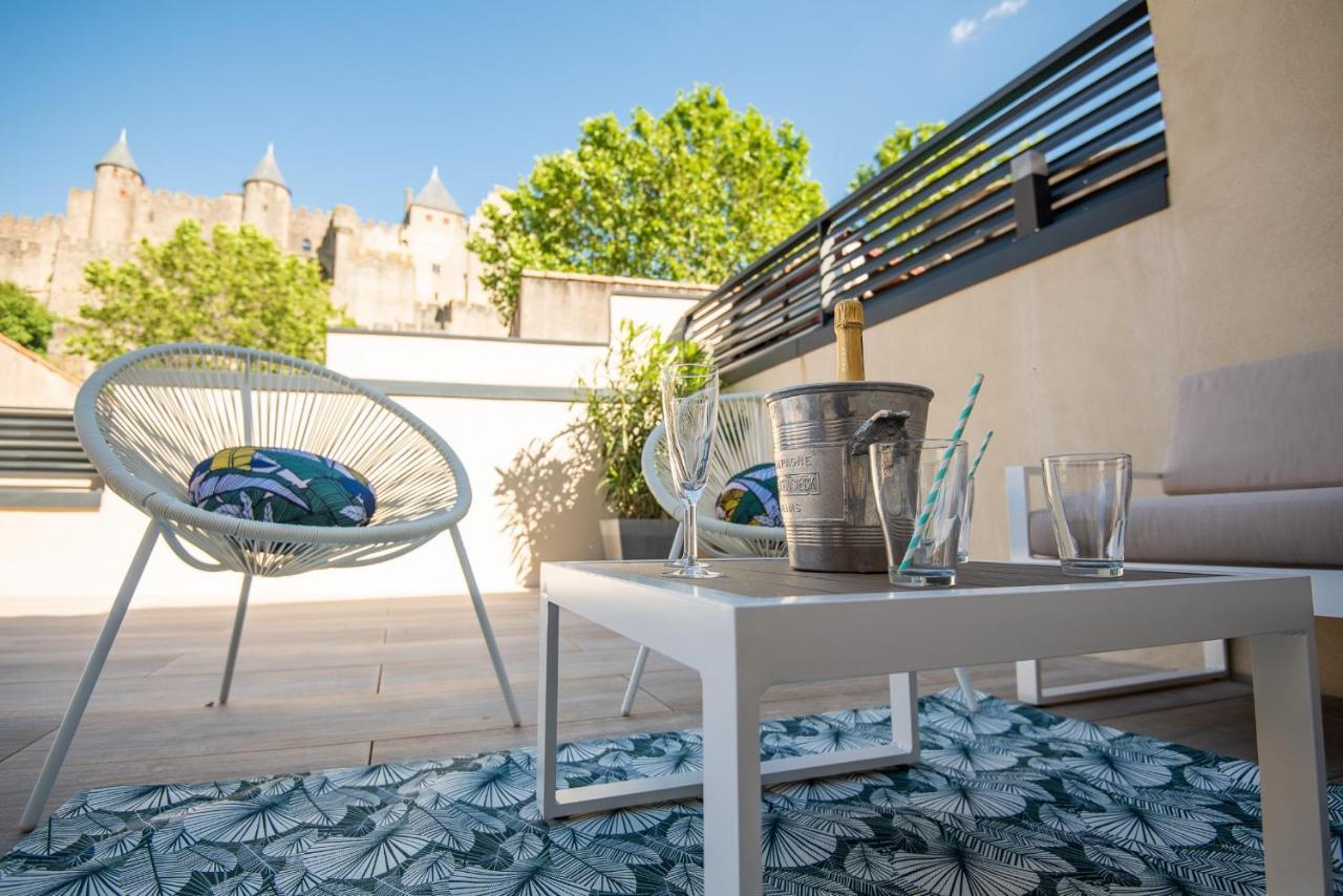 카르카손 La Terrasse De La Tour Pinte. 아파트 외부 사진